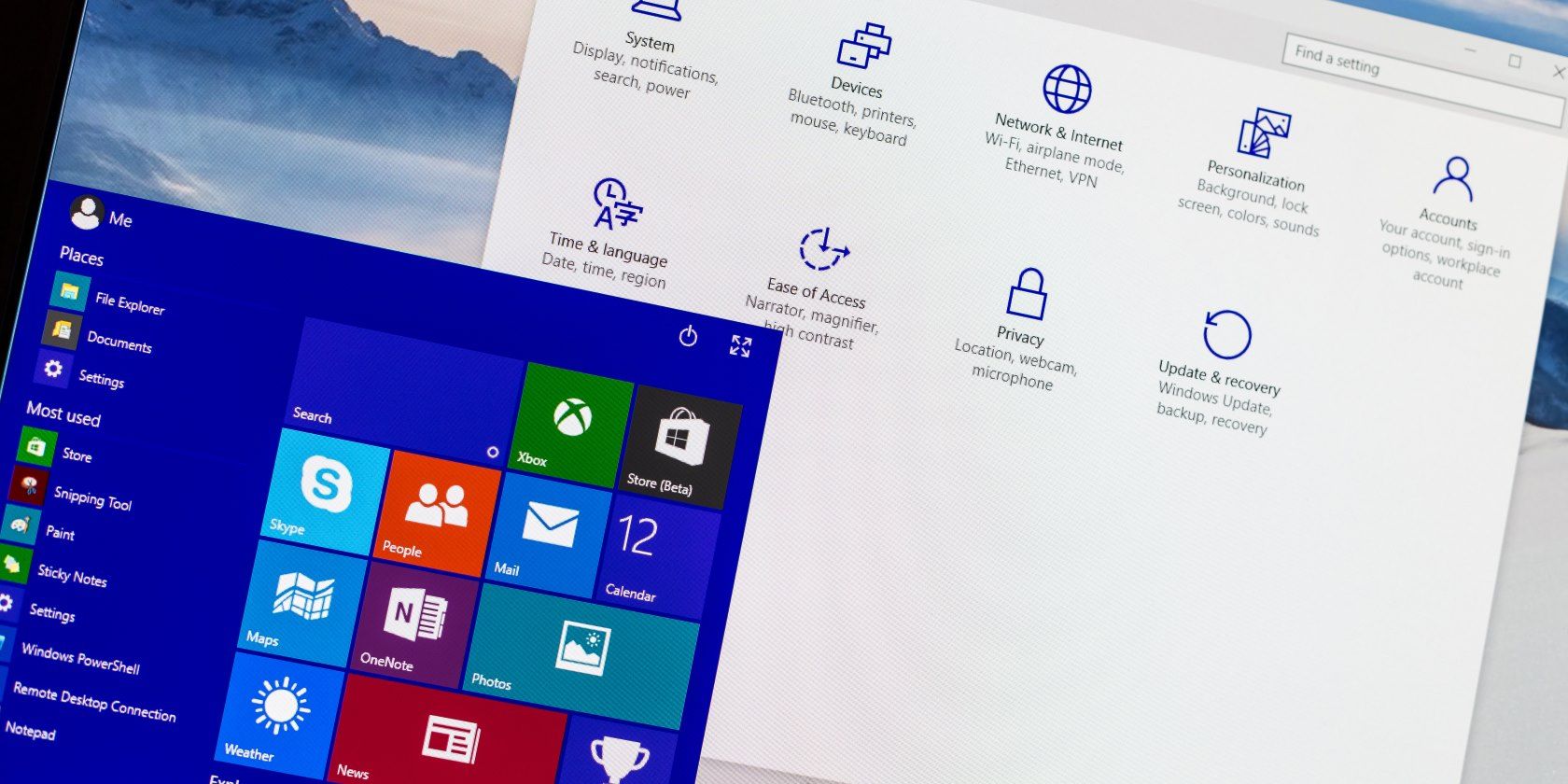 The Windows 10 UI