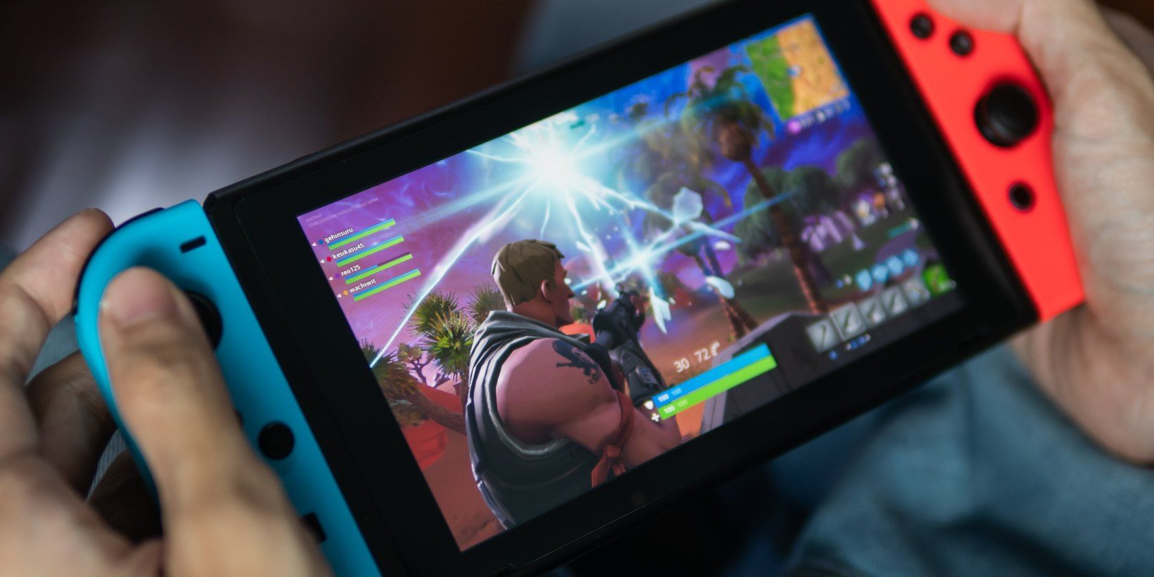 Playing Fortnite on a Nintendo Switch