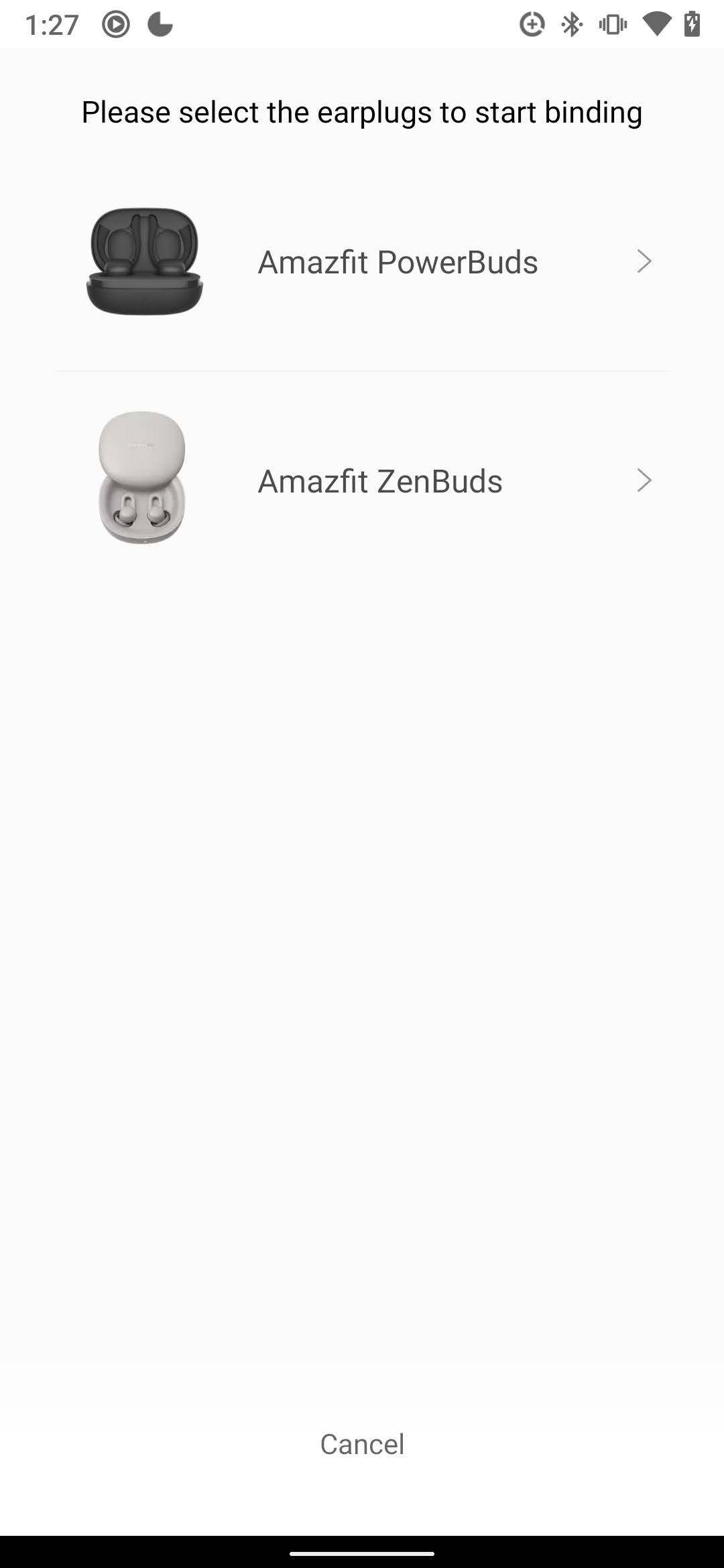 zenbuds setup zepp app choose device