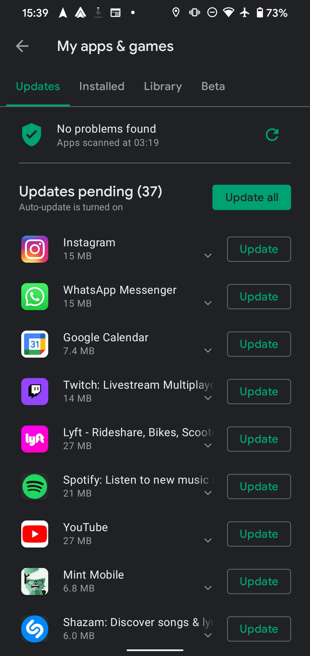 Android Update Apps
