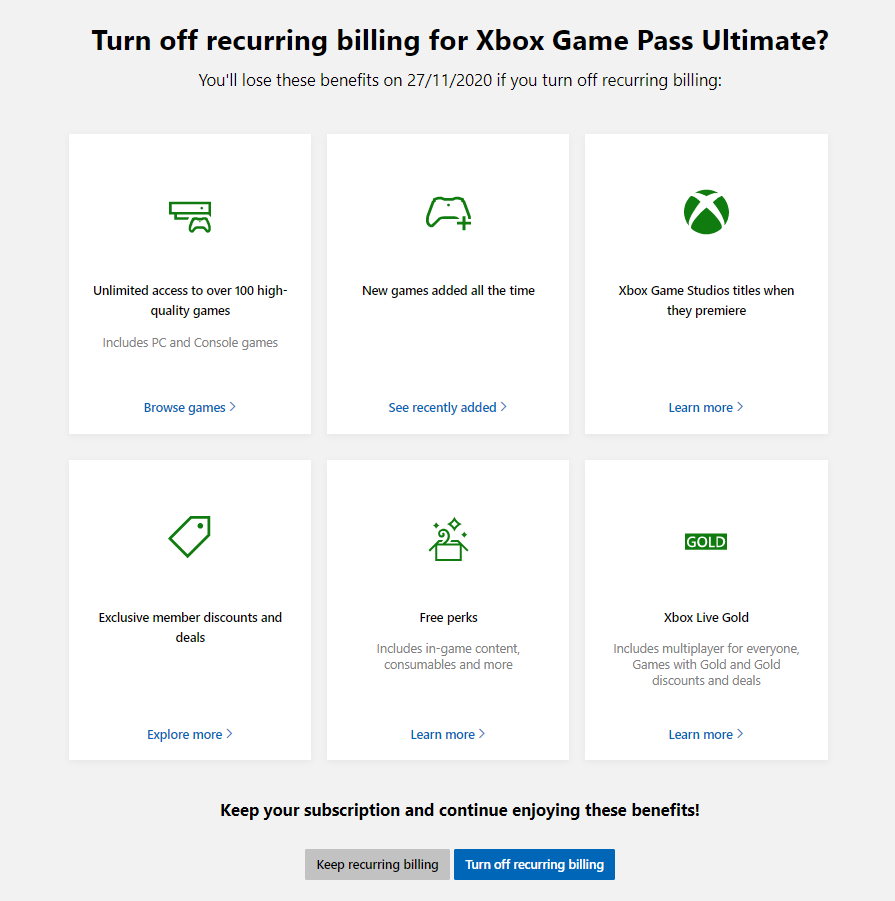 how to cancel game pass subscription xbox one