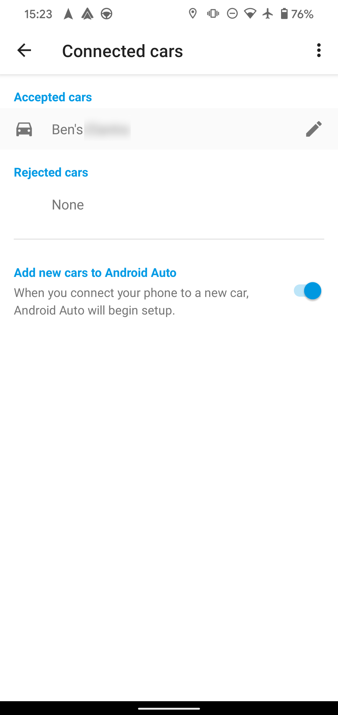 Android Auto Paired Devices