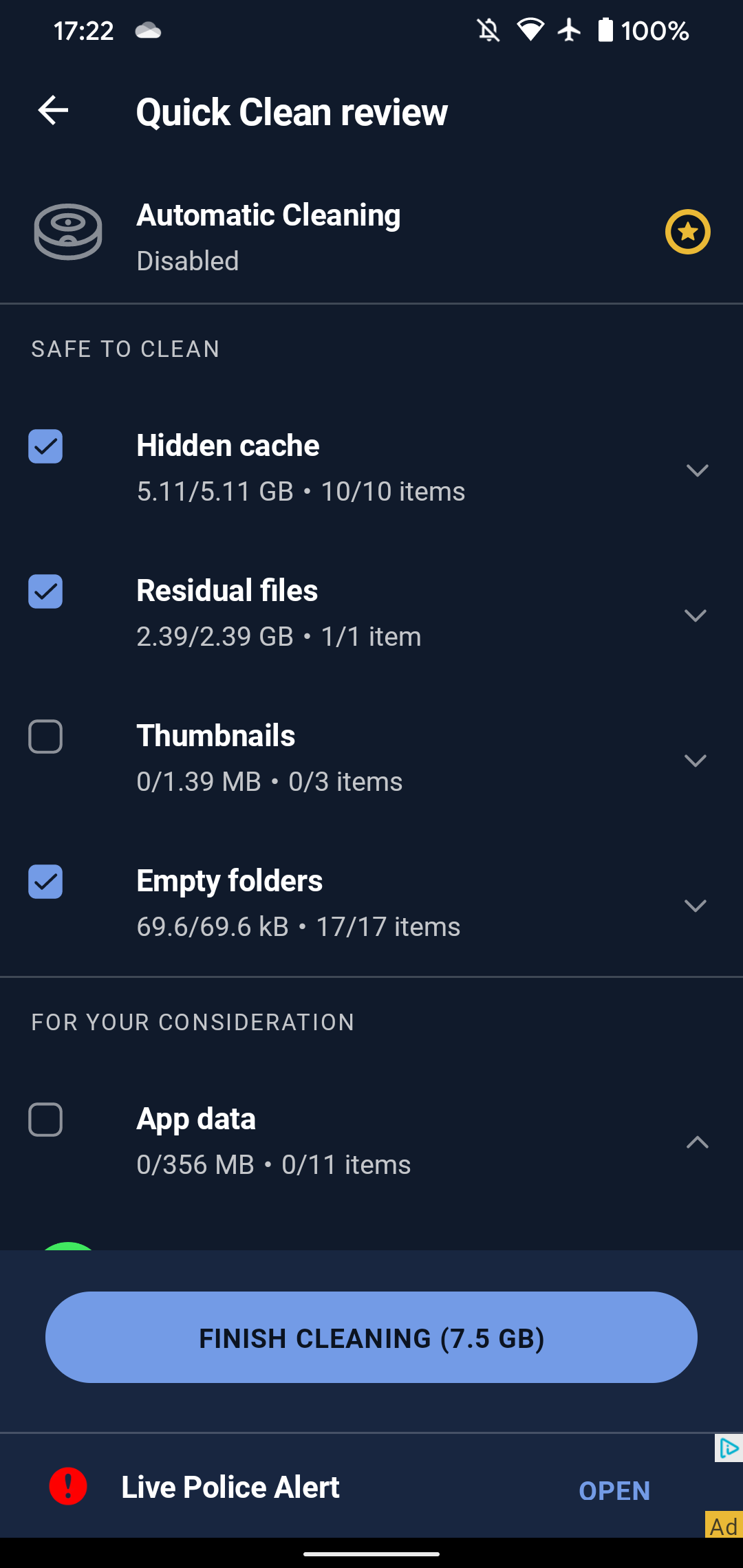 CCleaner Android Quick Clean