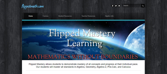 Screenshot of FlipMath.com