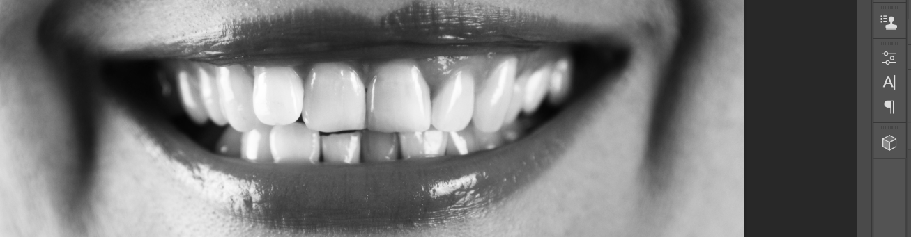 paint white over all the teeth