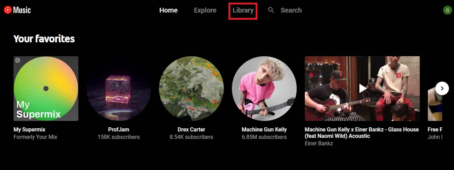 red box around library option screenshot
