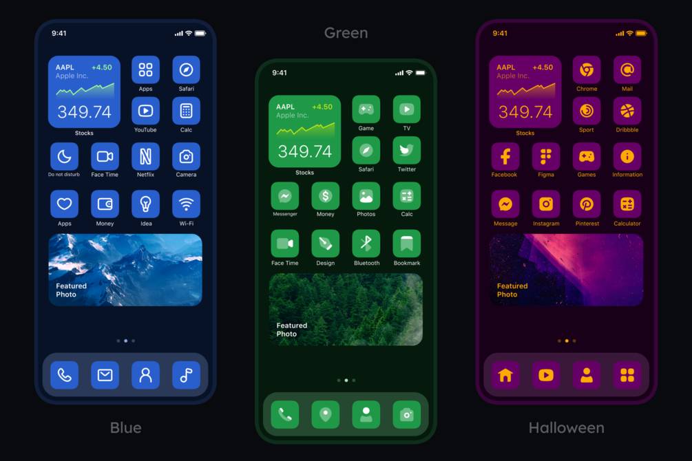 Basic colors app icons.