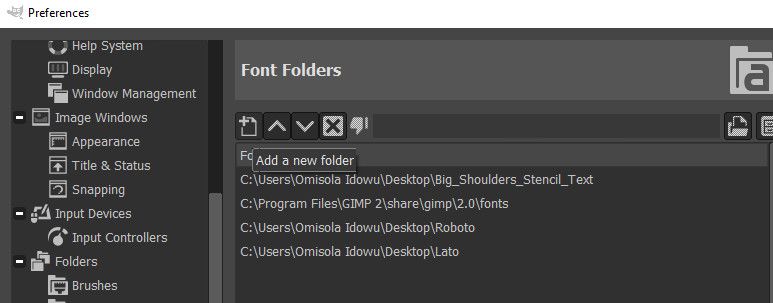 free fonts for mac and gimp