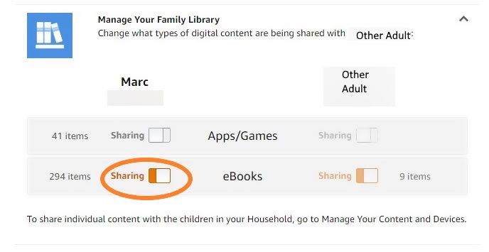 Enabling eBook Sharing on Amazon
