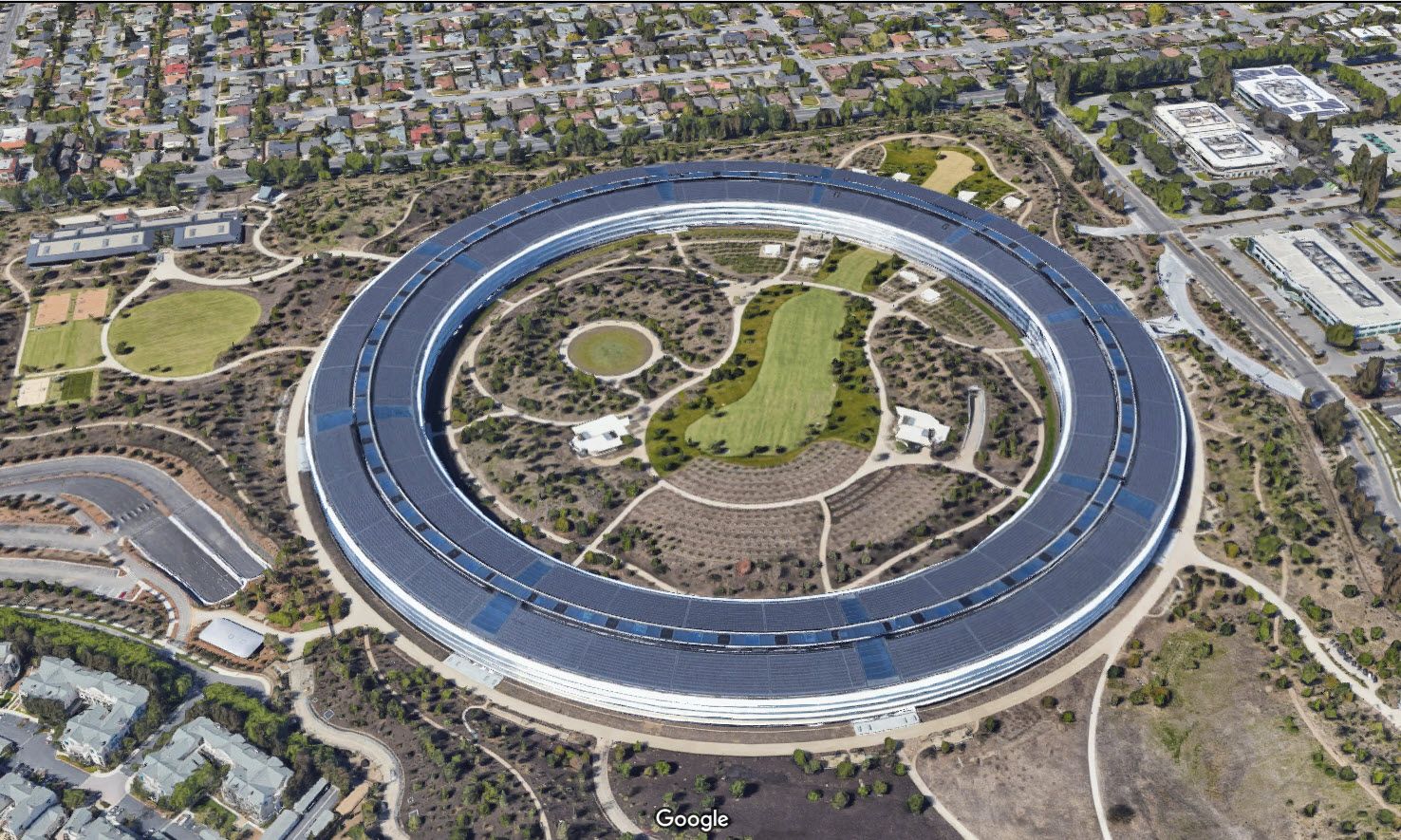 Google Maps Satellite View Apple Campus