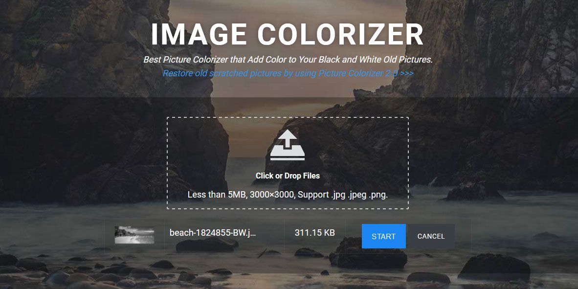 Image Colorizer Screen