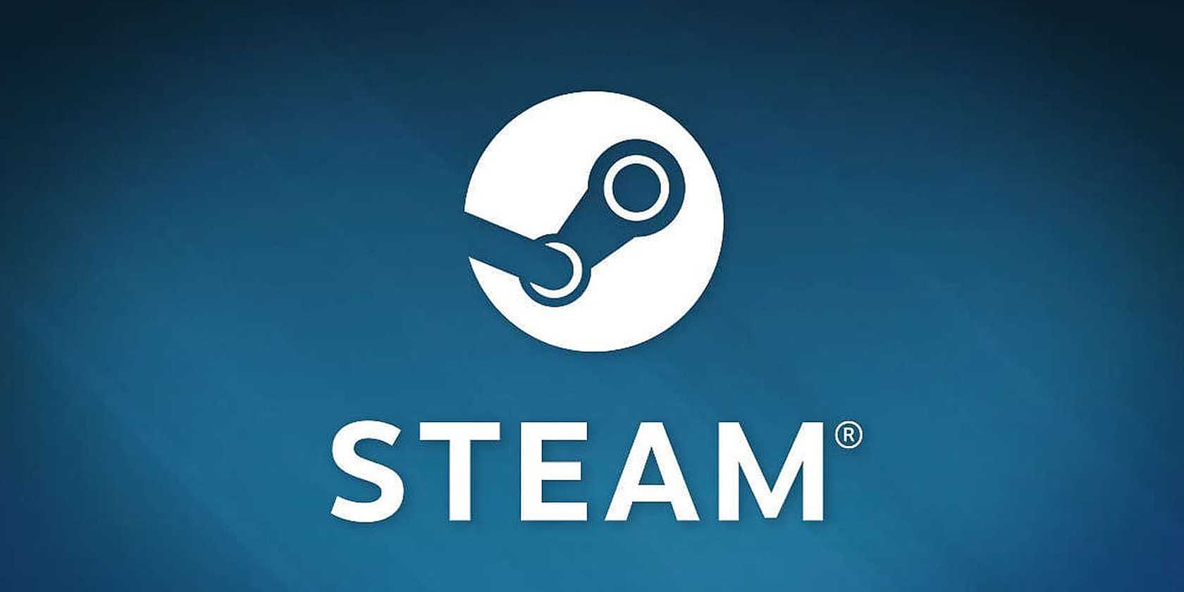steam logo on a blue backgroud