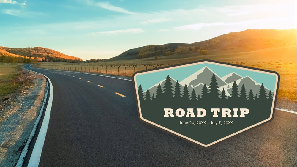 PowerPoint Road Trip Collage template