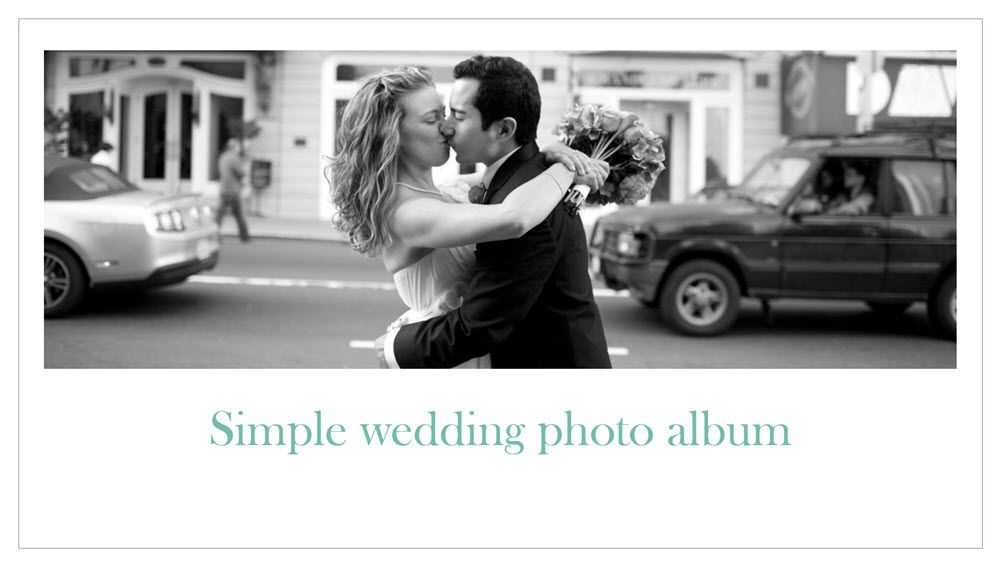 Wedding photo collage in PowerPoint