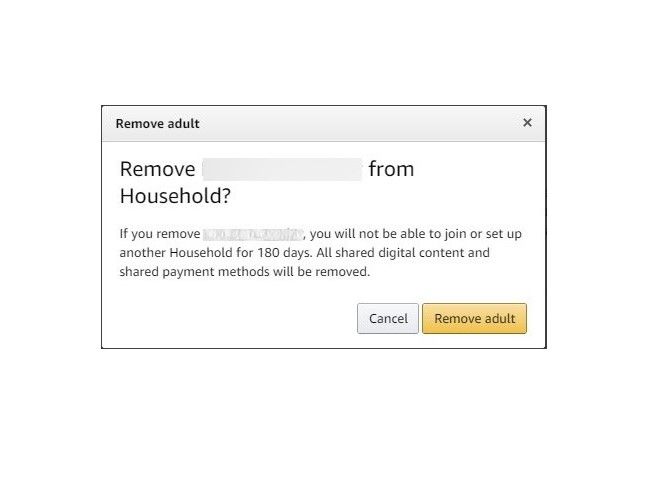 Remove an Adult from Amazon Household