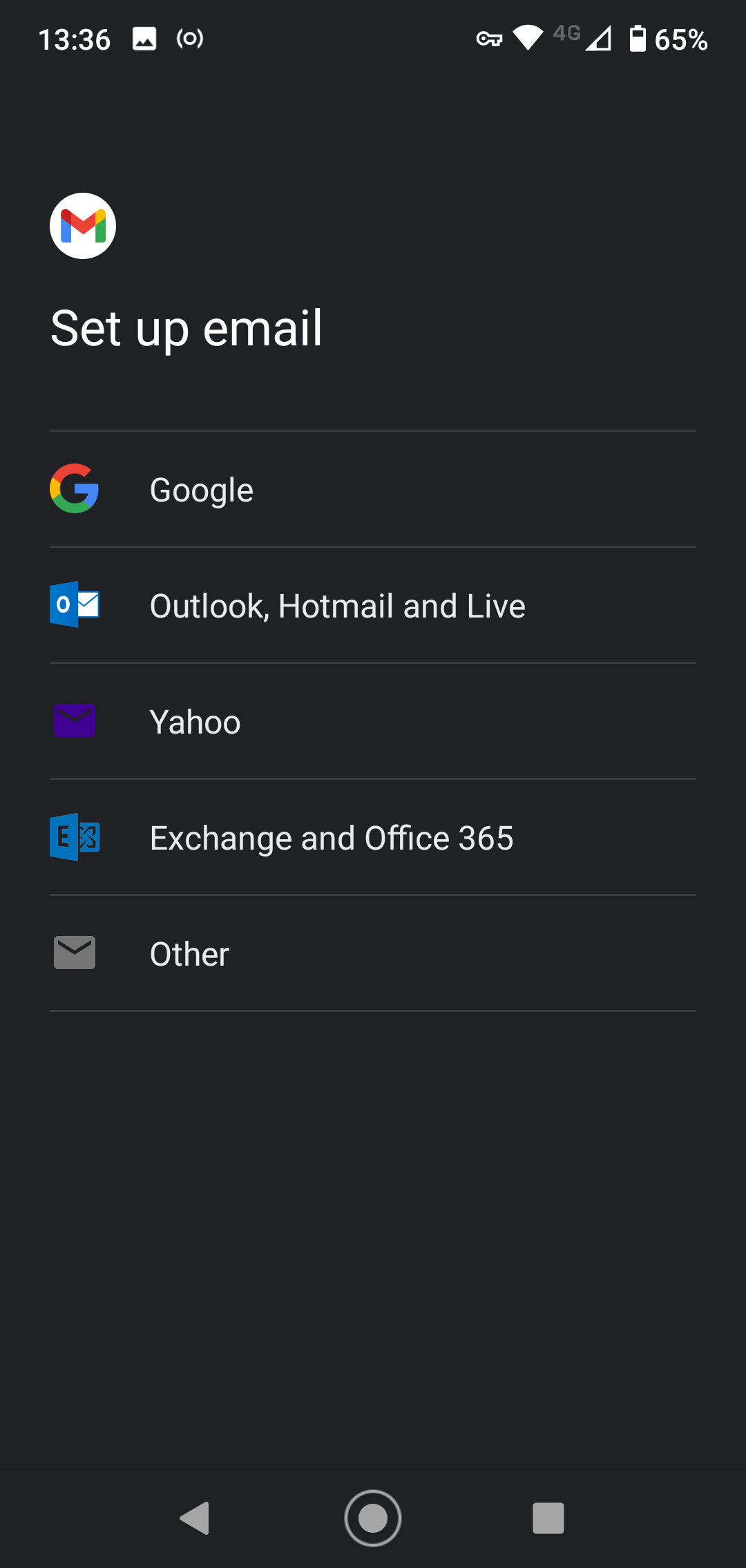 hotmail email settings for android