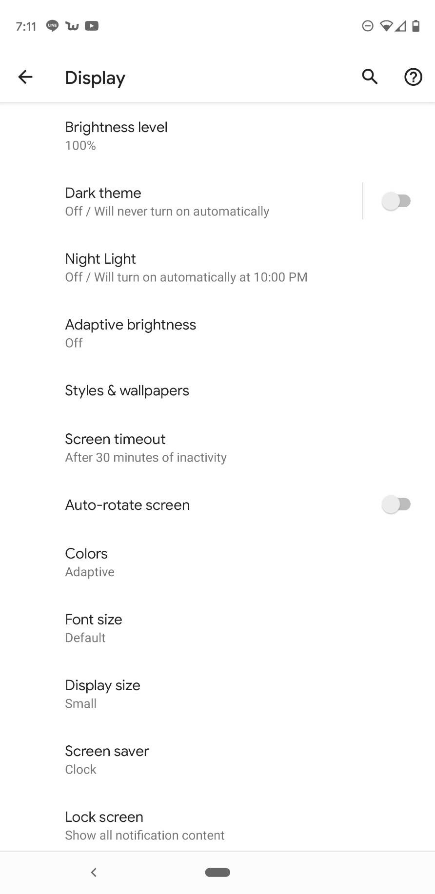 android galaxy display settings