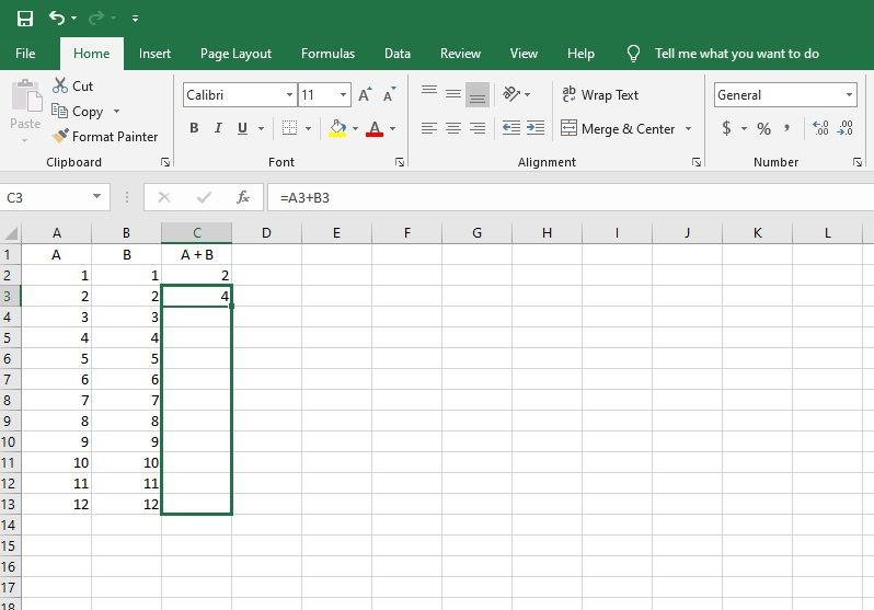 copying to a column in excel