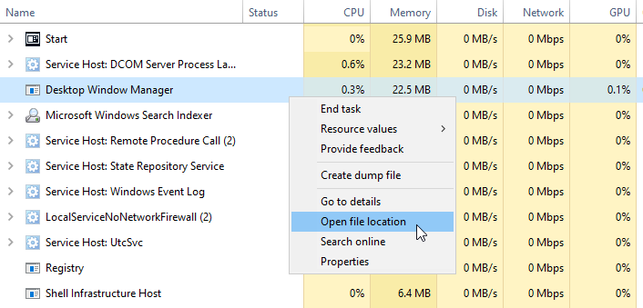 desktop window manager stopped working windows 10