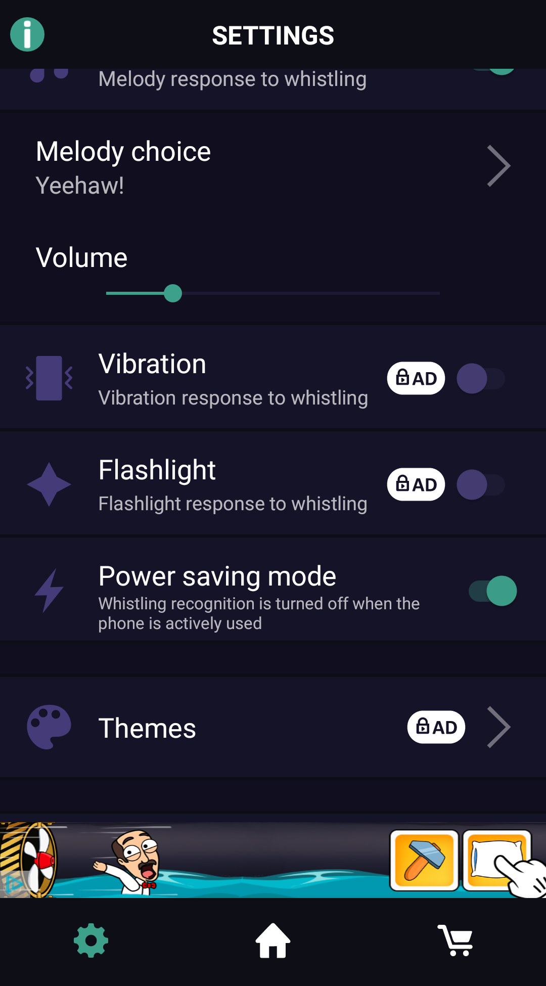 find my phone whistle app settings