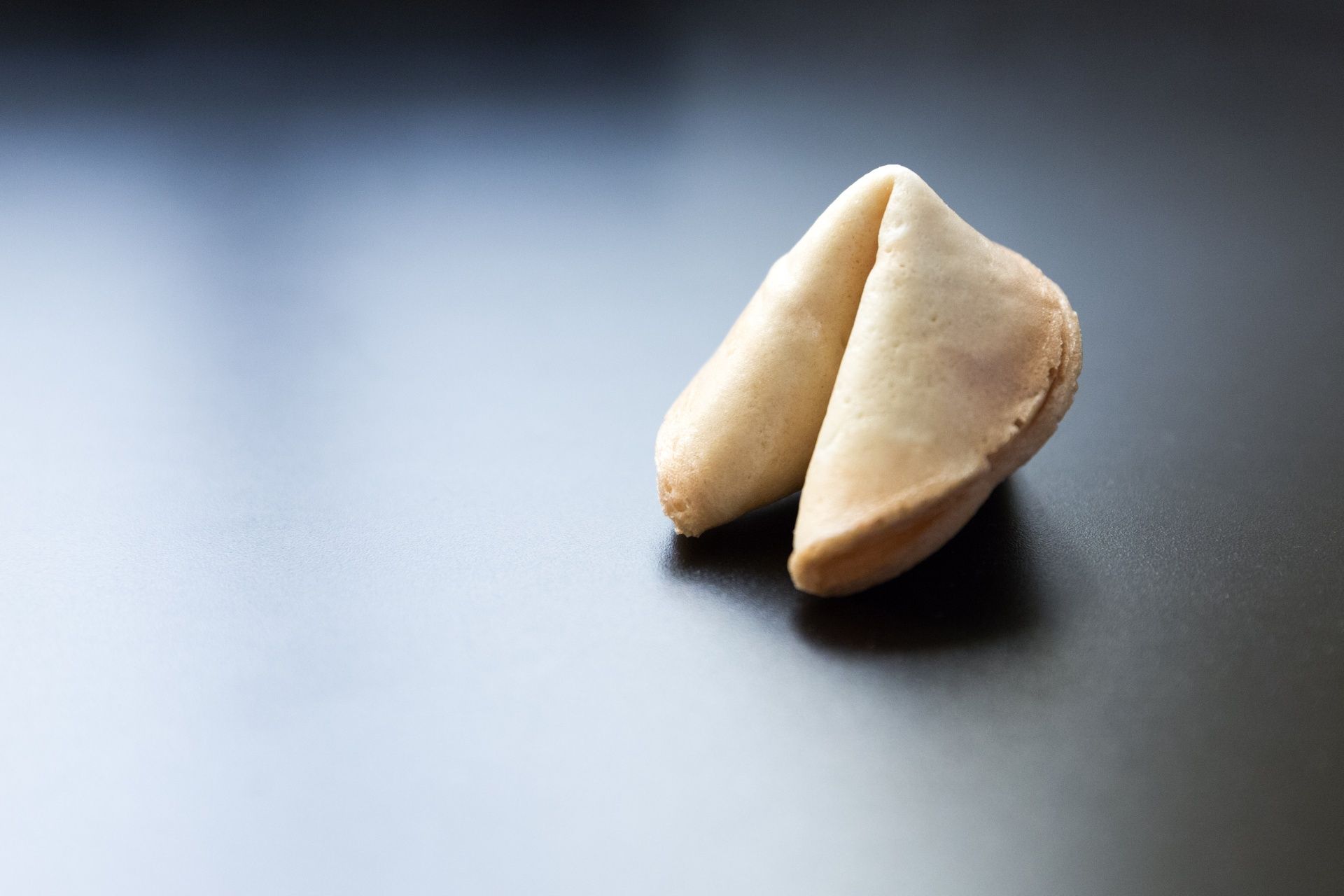 fortune cookie close up