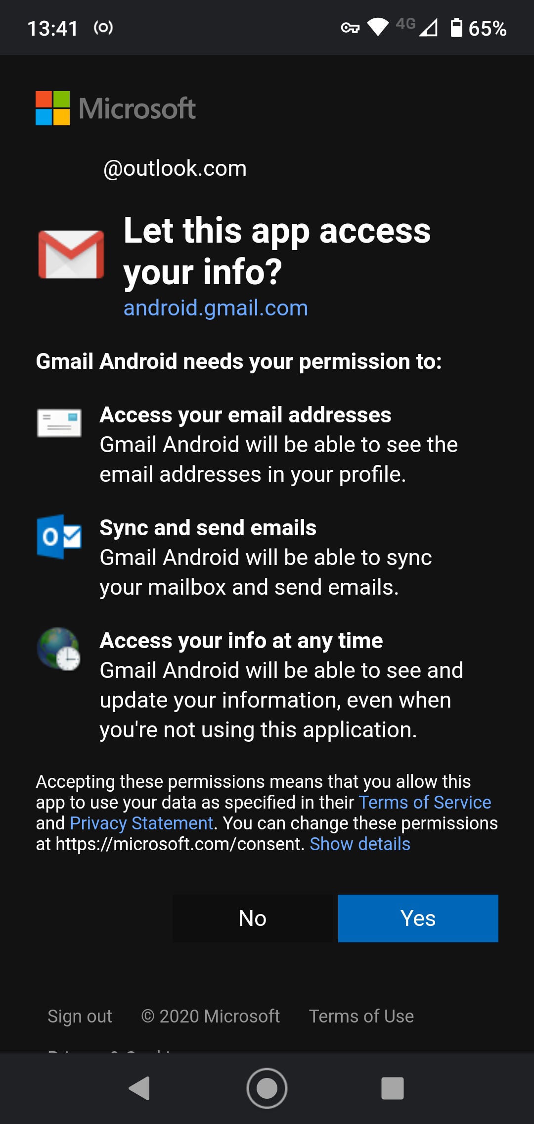 gmail account settings