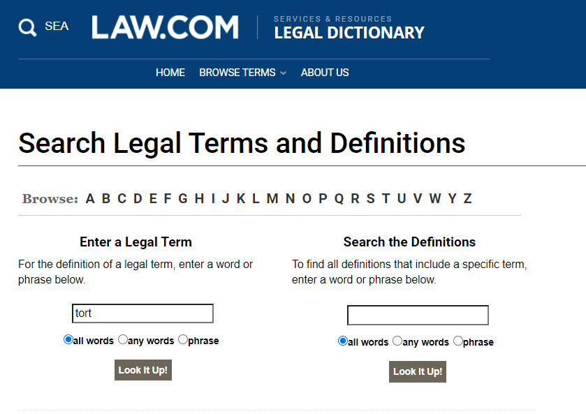 law.com legal dictionary