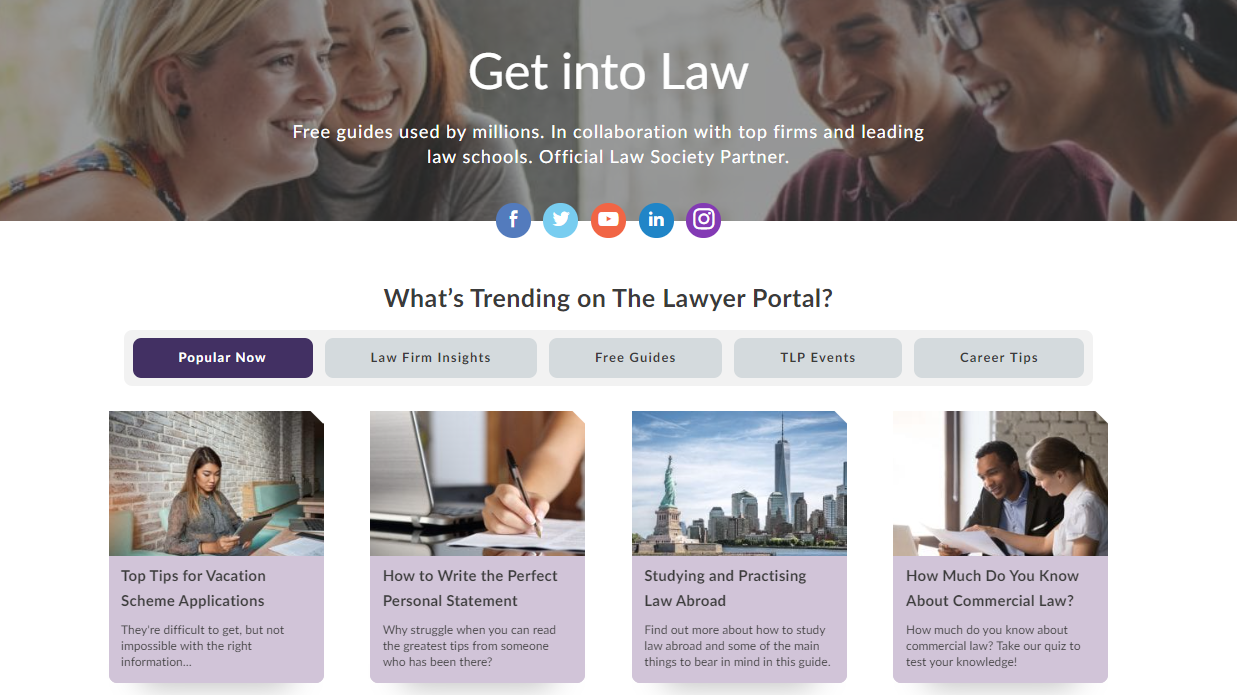 lawyer portal homepage
