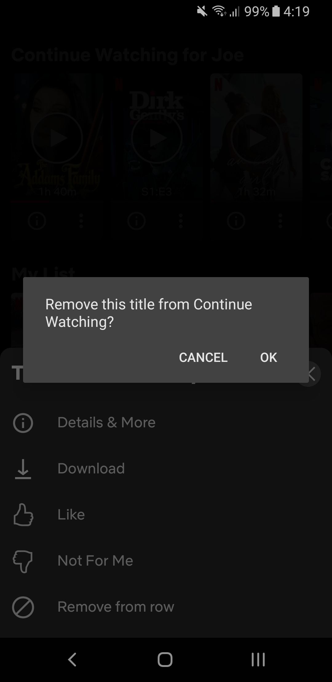 netflix remove from continue watching mobile 3