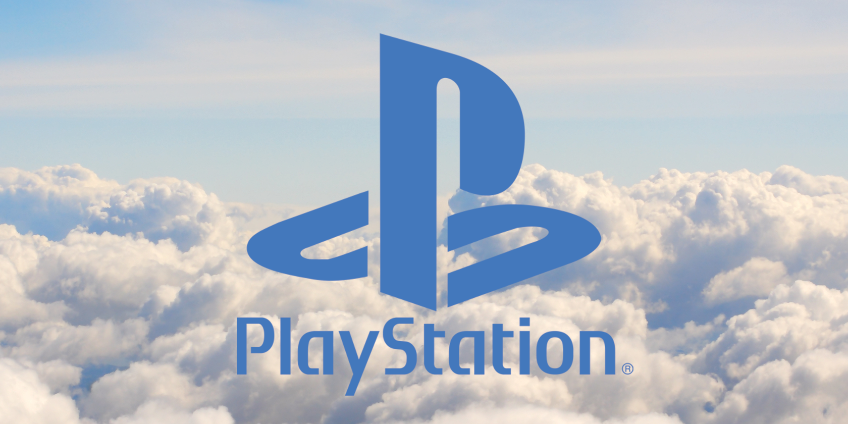 playstation logo with clouds