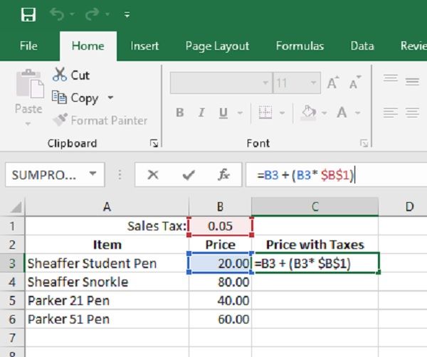 relational cells in excel