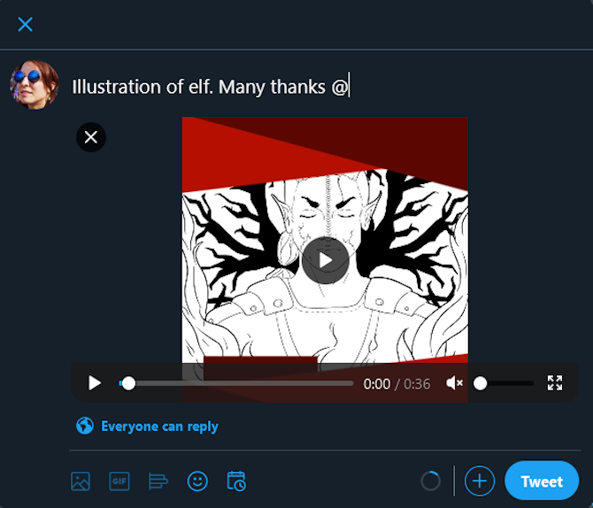 twitter video upload with text
