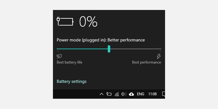 windows 10 battery power slider