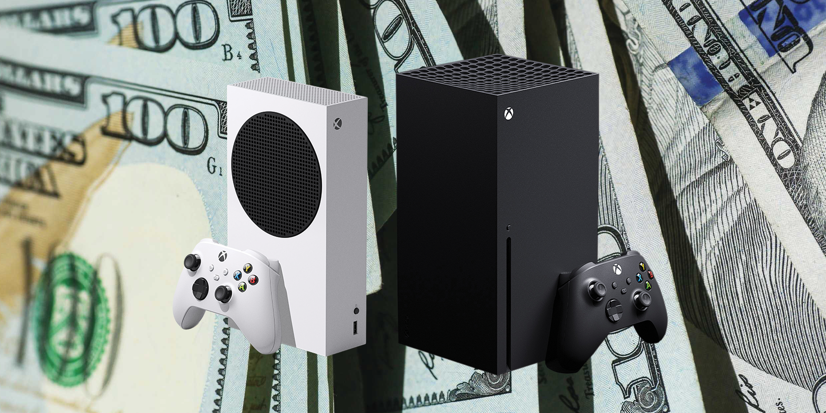 xbox series s and x with money