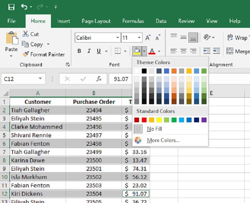 How To Make A Whole Row Change Colors In Excel - Printable Online