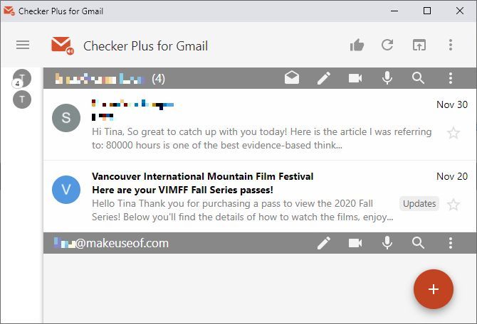 Check your Gmail accounts using the Checker Plus for Gmail browser extension.