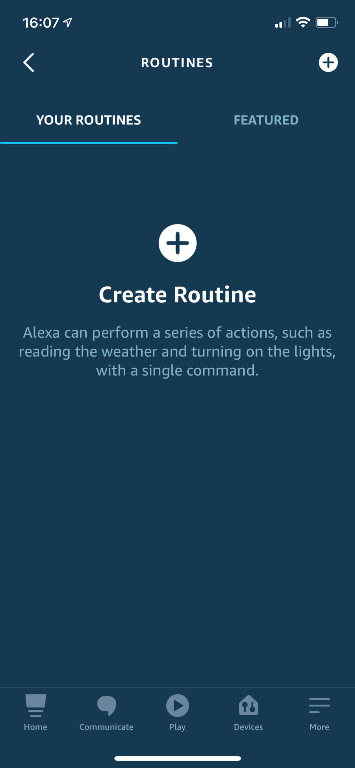 Create Routine Alexa
