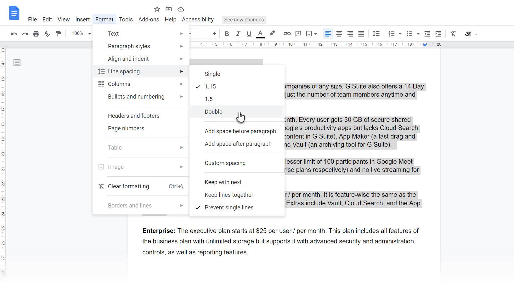 How To Double Space Your Text On Google Docs How To Double Space Your Text On Google Docs