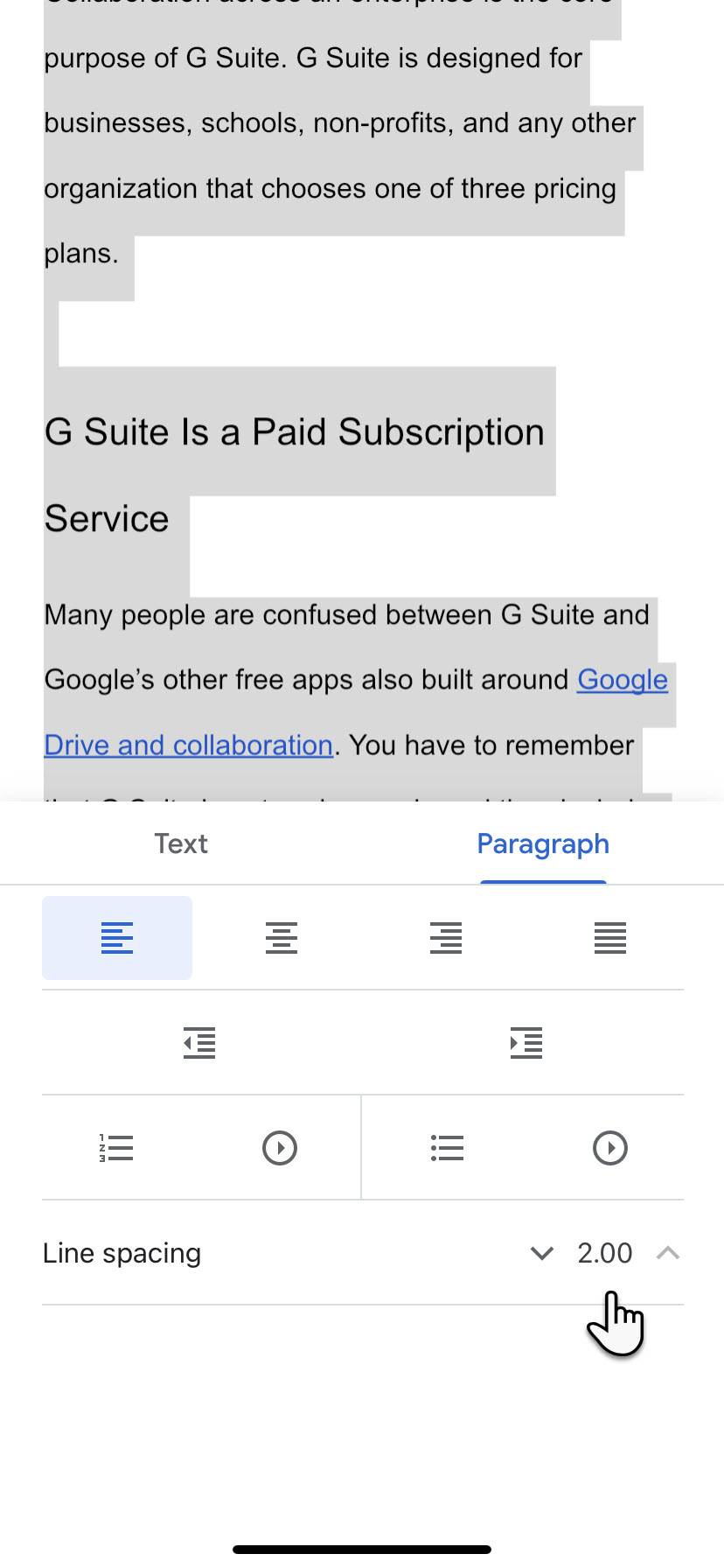 How To Double Space Your Text On Google Docs