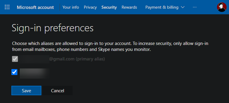 Microsoft Remove Account Sign in Methods