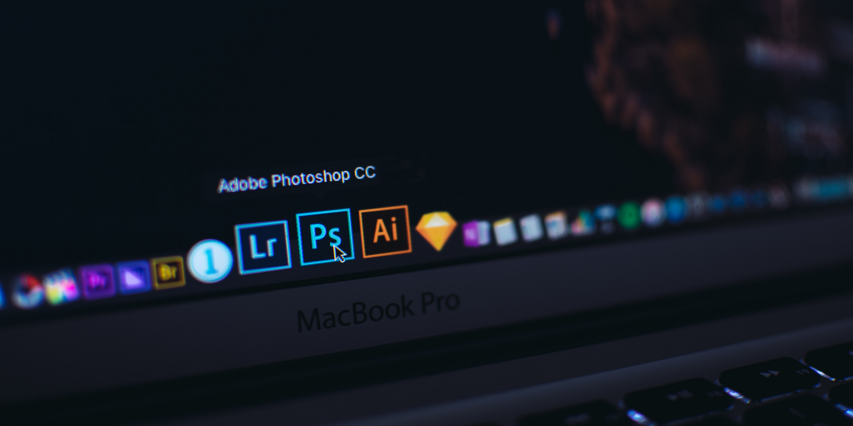 Photoshop icon on computer screen