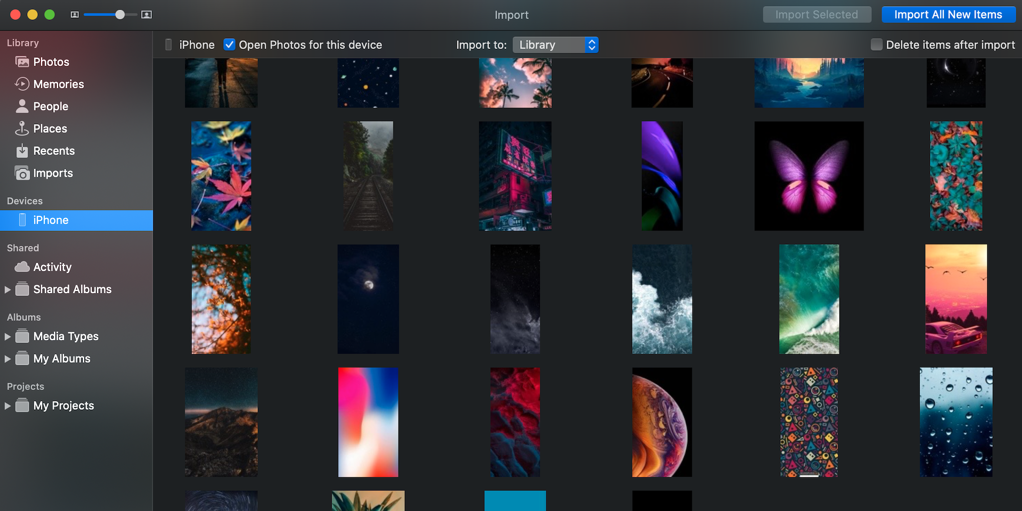 Viewing photos from iPhone on Photos on Mac