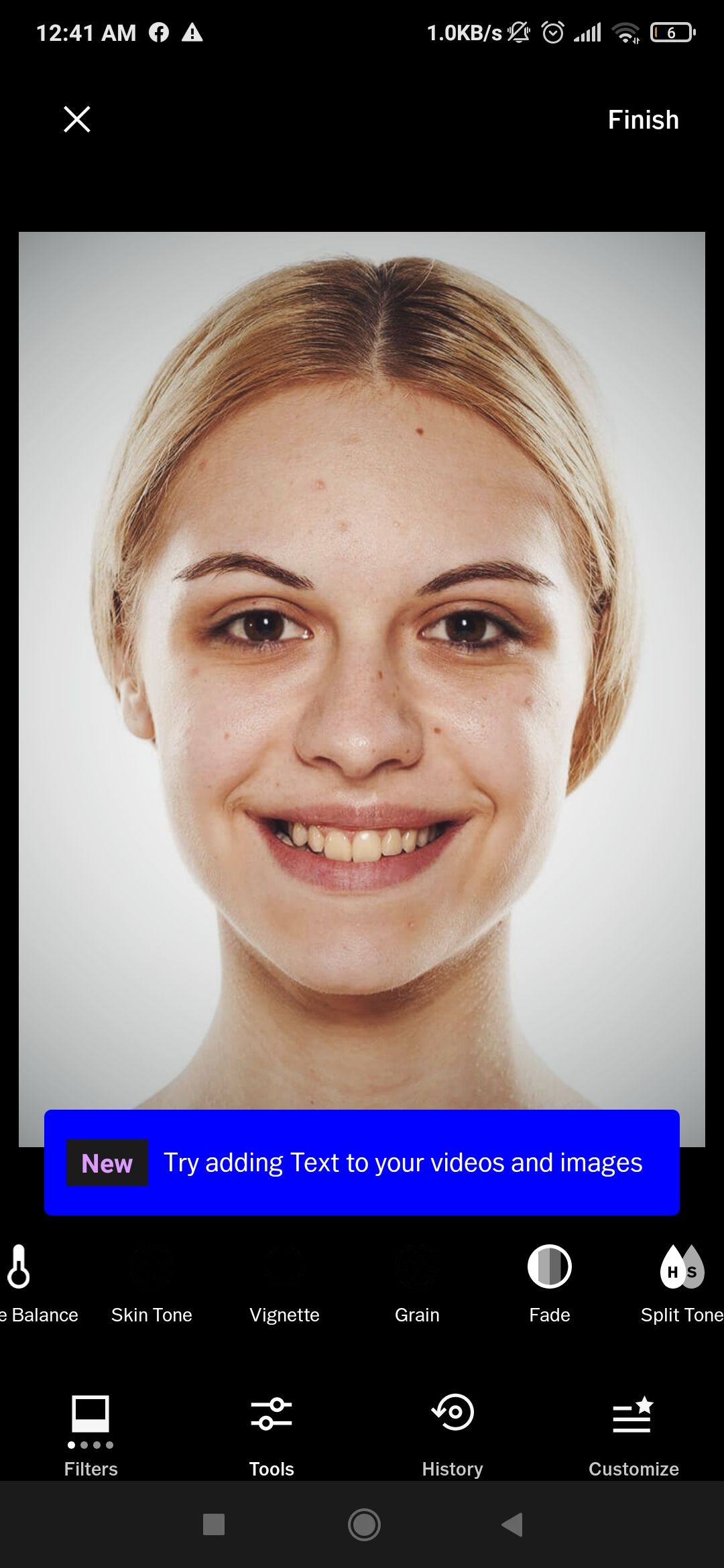 whiten teeth on facetune 2