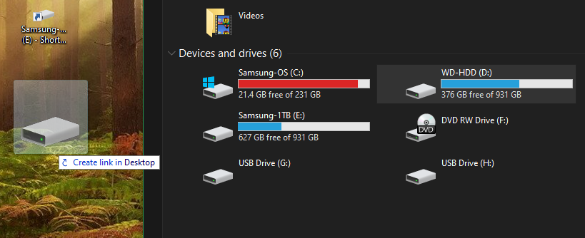 Windows Create Drive Shortcut