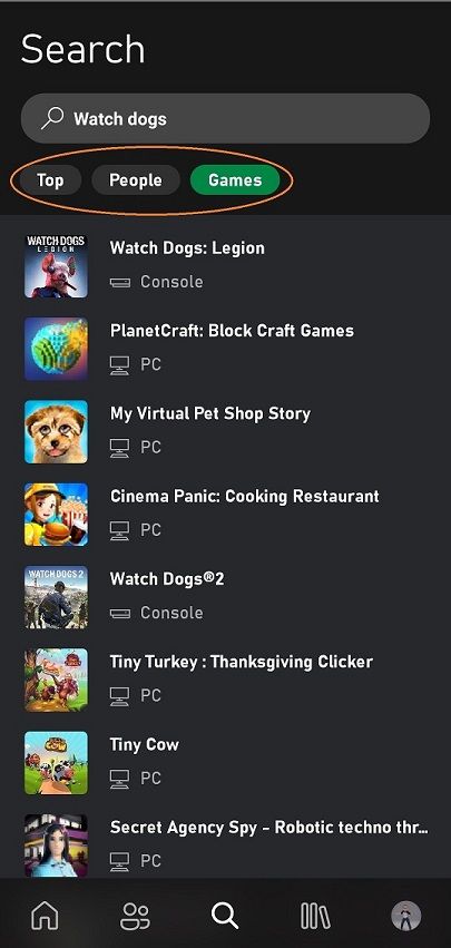 Xbox App Select Game