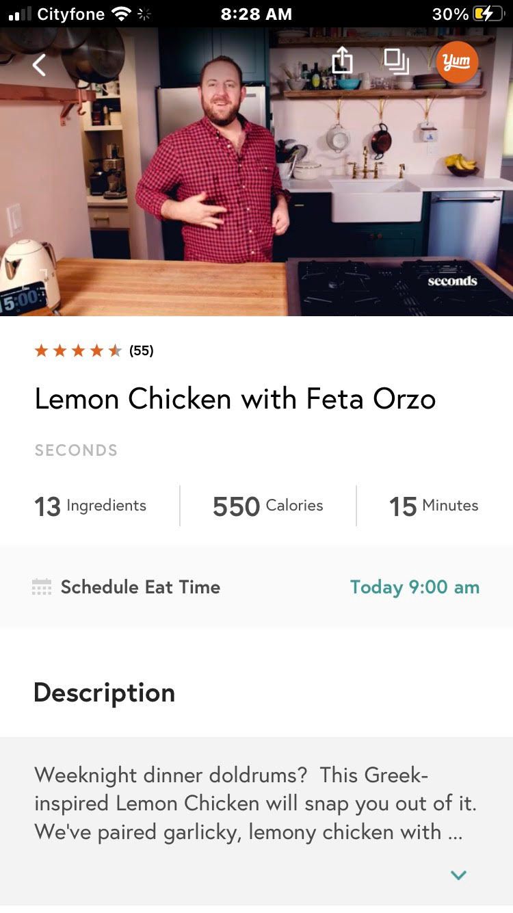 Yummly Lemon Chicken Video Screenshot