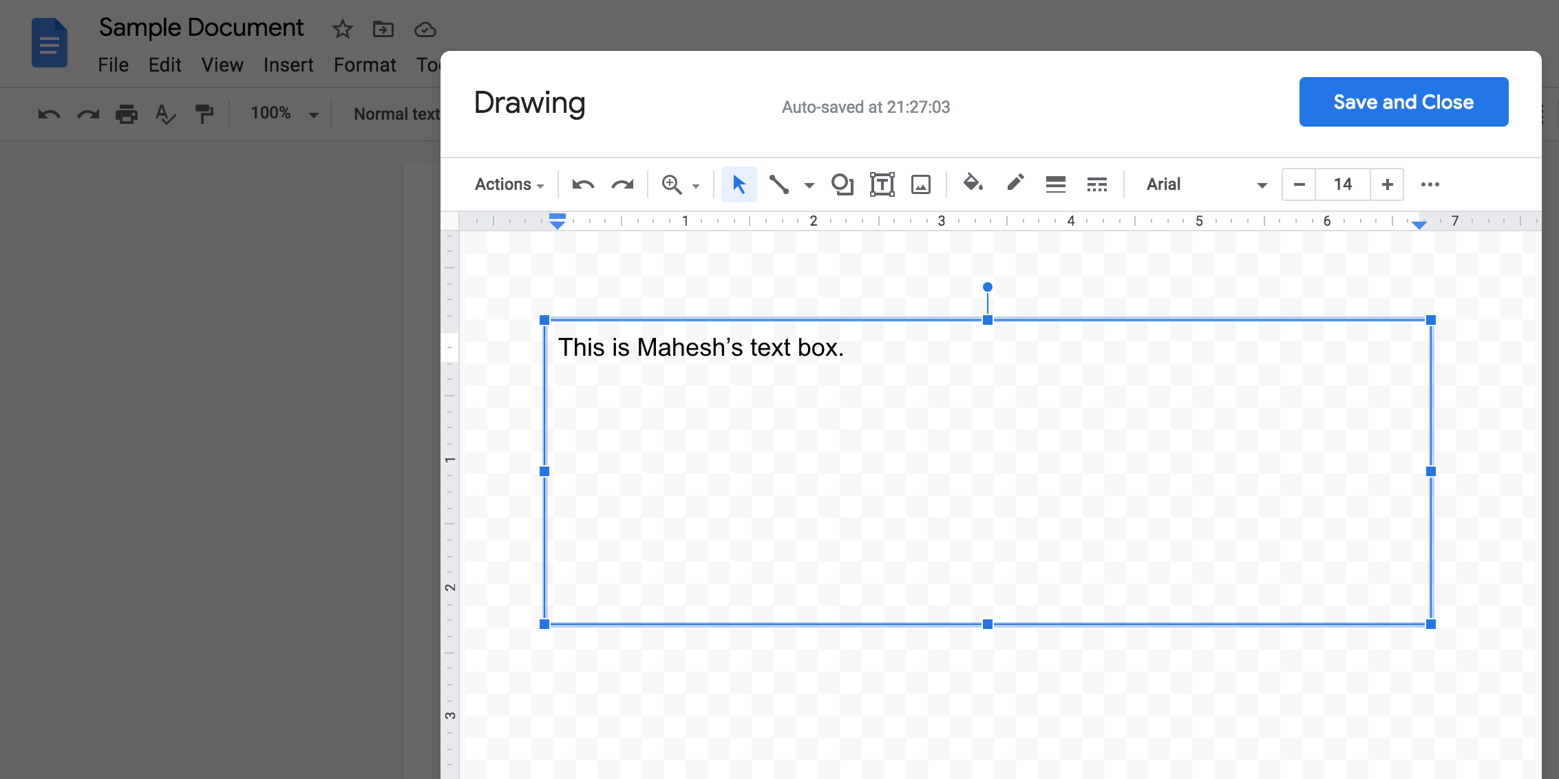 insert text boxes in google docs