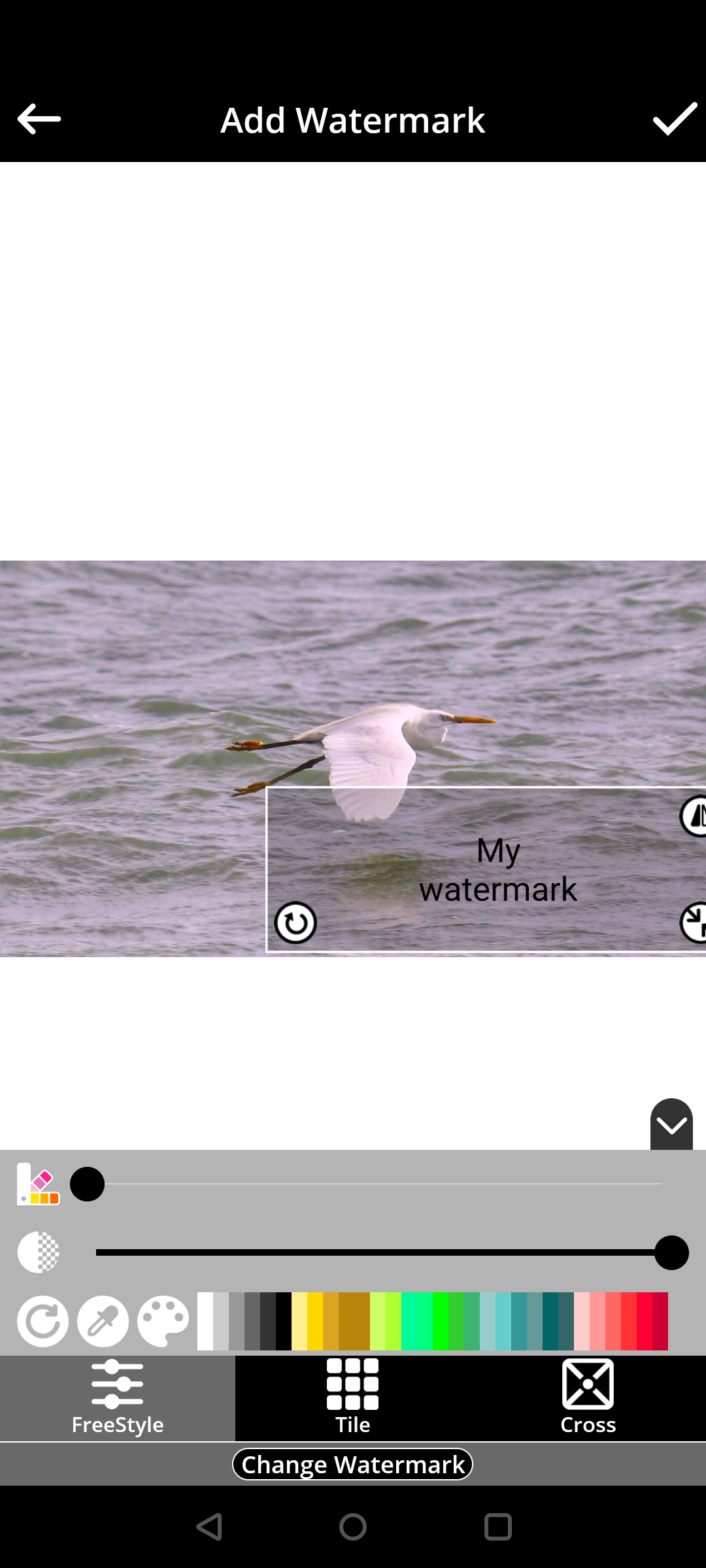 Add a watermark to your photos on Android