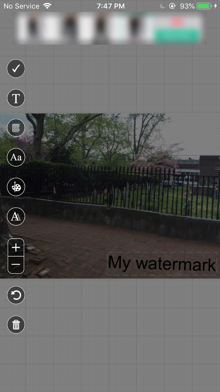 Add a watermark to your photos on iOS