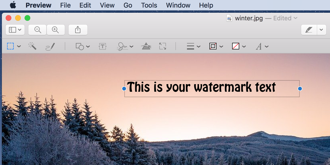 Add a text watermark to your photos on macOS